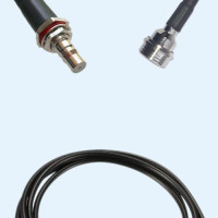 QMA Bulkhead Female to QN Male LMR100 RF Cable Assembly