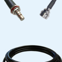 QMA Bulkhead Female to QN Male LMR240FR RF Cable Assembly