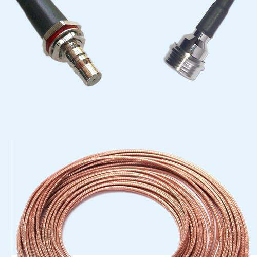 QMA Bulkhead Female to QN Male RG316 RF Cable Assembly