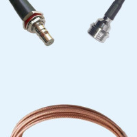 QMA Bulkhead Female to QN Male RG316D RF Cable Assembly