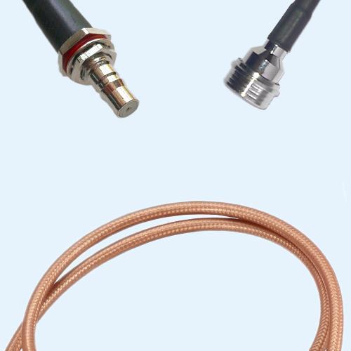 QMA Bulkhead Female to QN Male RG400 RF Cable Assembly