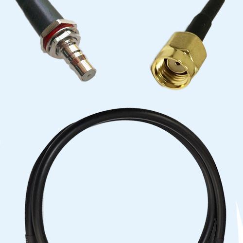 QMA Bulkhead Female to RP SMA Male LMR200 RF Cable Assembly