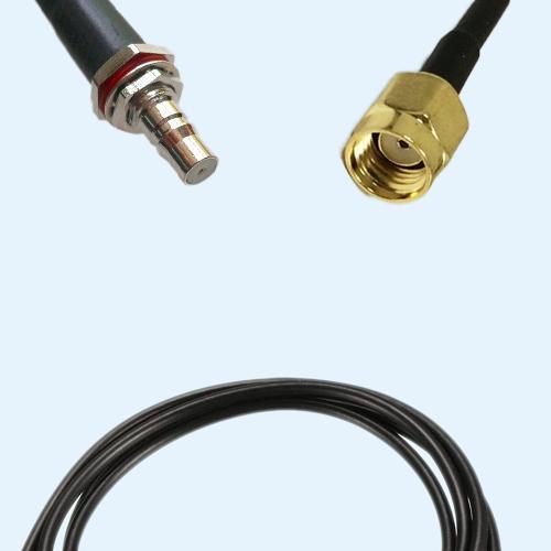 QMA Bulkhead Female to RP SMA Male RG174 RF Cable Assembly