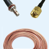 QMA Bulkhead Female to RP SMA Male RG316 RF Cable Assembly
