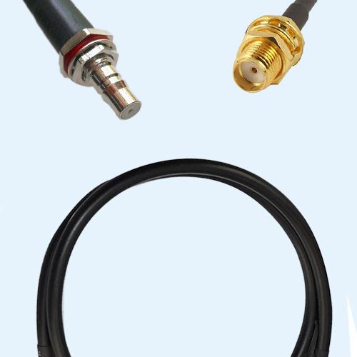 QMA Bulkhead Female to SMA Bulkhead Female LMR200 RF Cable Assembly