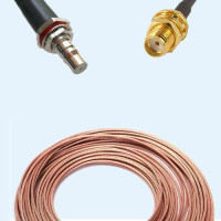QMA Bulkhead Female to SMA Bulkhead Female RG316 RF Cable Assembly