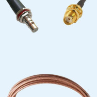 QMA Bulkhead Female to SMA Bulkhead Female RG316D RF Cable Assembly