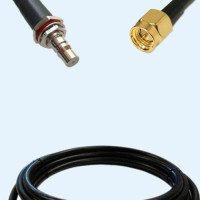 QMA Bulkhead Female to SMA Male LMR240 RF Cable Assembly