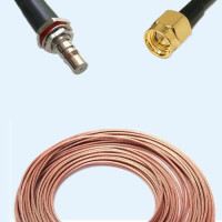 QMA Bulkhead Female to SMA Male RG316 RF Cable Assembly