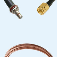 QMA Bulkhead Female to SMA Male RG316D RF Cable Assembly