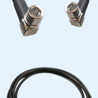 QMA Male Right Angle to QMA Male Right Angle LMR100 RF Cable Assembly