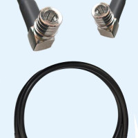 QMA Male Right Angle to QMA Male Right Angle LMR195 RF Cable Assembly