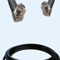 QMA Male Right Angle to QMA Male Right Angle LMR240 RF Cable Assembly