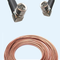 QMA Male Right Angle to QMA Male Right Angle RG316 RF Cable Assembly