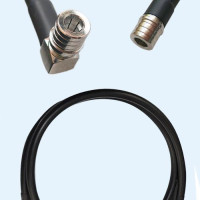 QMA Male Right Angle to QMA Male LMR195 RF Cable Assembly