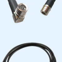 QMA Male Right Angle to QMA Male RG174 RF Cable Assembly