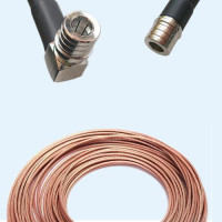 QMA Male Right Angle to QMA Male RG188 RF Cable Assembly