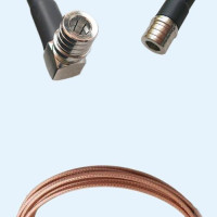 QMA Male Right Angle to QMA Male RG316D RF Cable Assembly
