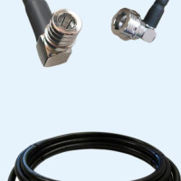 QMA Male Right Angle to QN Male Right Angle LMR240 RF Cable Assembly