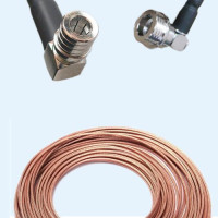 QMA Male Right Angle to QN Male Right Angle RG316 RF Cable Assembly