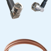 QMA Male Right Angle to QN Male Right Angle RG316D RF Cable Assembly