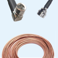 QMA Male Right Angle to QN Male RG188 RF Cable Assembly