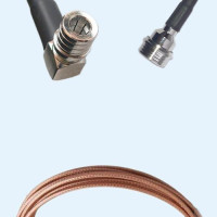 QMA Male Right Angle to QN Male RG316D RF Cable Assembly