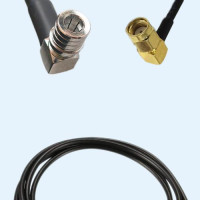 QMA Male Right Angle to RP SMA Male Right Angle LMR100 RF RF Cable