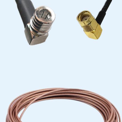 QMA Male Right Angle to RP SMA Male Right Angle RG178 RF RF Cable
