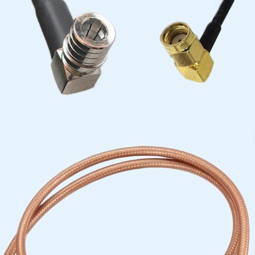 QMA Male Right Angle to RP SMA Male Right Angle RG400 RF RF Cable