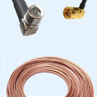 QMA Male Right Angle to SMA Male Right Angle RG316 RF Cable Assembly