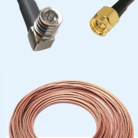 QMA Male Right Angle to SMA Male RG316 RF Cable Assembly