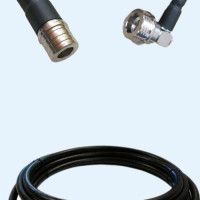 QMA Male to QN Male Right Angle LMR240 RF Cable Assembly