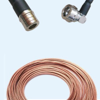 QMA Male to QN Male Right Angle RG316 RF Cable Assembly
