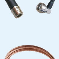 QMA Male to QN Male Right Angle RG316D RF Cable Assembly