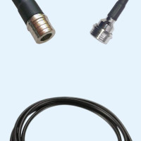 QMA Male to QN Male LMR100 RF Cable Assembly