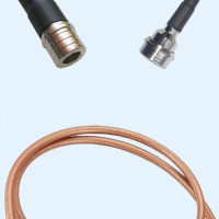QMA Male to QN Male RG142 RF Cable Assembly