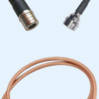 QMA Male to QN Male RG400 RF Cable Assembly