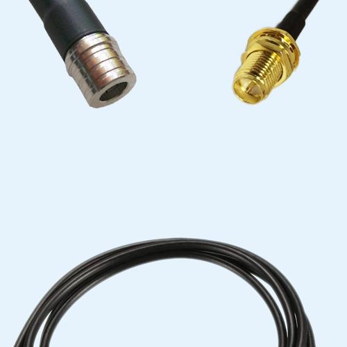 QMA Male to RP SMA Bulkhead Female RG174 RF Cable Assembly