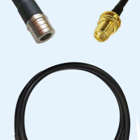 QMA Male to RP SMA Bulkhead Female RG223 RF Cable Assembly