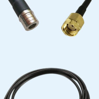 QMA Male to RP SMA Male RG174 RF Cable Assembly