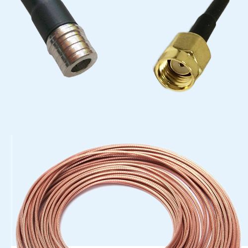 QMA Male to RP SMA Male RG316 RF Cable Assembly