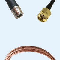 QMA Male to RP SMA Male RG316D RF Cable Assembly