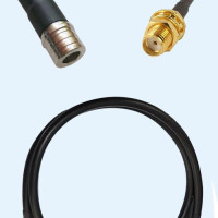 QMA Male to SMA Bulkhead Female LMR195 RF Cable Assembly