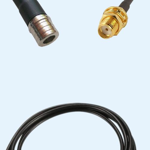 QMA Male to SMA Bulkhead Female RG174 RF Cable Assembly