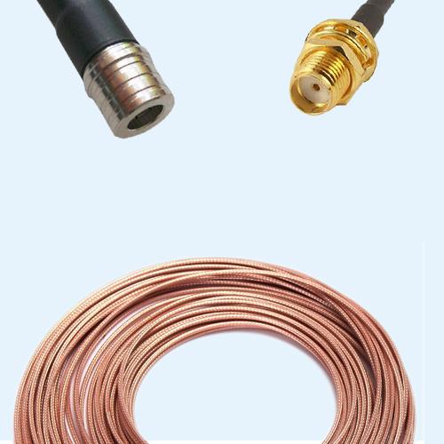 QMA Male to SMA Bulkhead Female RG188 RF Cable Assembly
