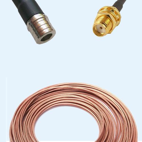 QMA Male to SMA Bulkhead Female RG316 RF Cable Assembly