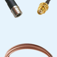QMA Male to SMA Bulkhead Female RG316D RF Cable Assembly