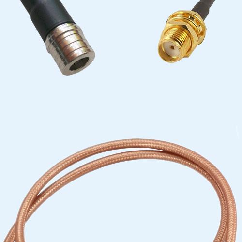 QMA Male to SMA Bulkhead Female RG400 RF Cable Assembly