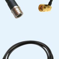 QMA Male to SMA Male Right Angle RG174 RF Cable Assembly